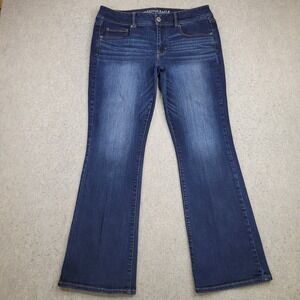 American Eagle Jeans Kick Boot Womens‎ 14 Regular Blue Dark Wash 36x31